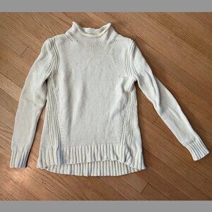 JCrew Small White Rollneck Sweater
